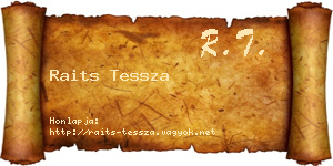 Raits Tessza névjegykártya
